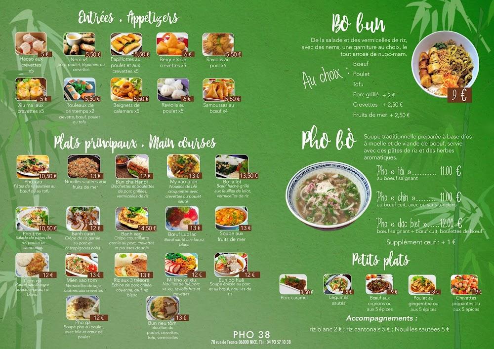 Restaurant Pho 38 (Nice) - Menu Image 2