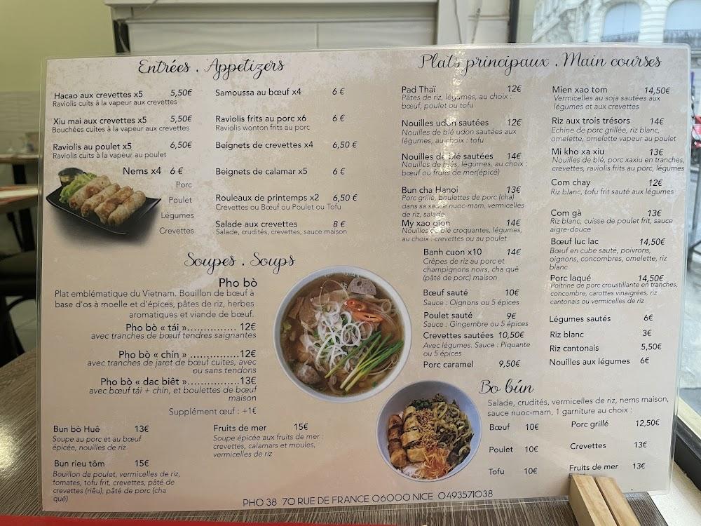 Restaurant Pho 38 (Nice) - Menu Image 4